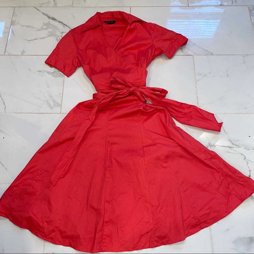 Sandro Red Wrap Dress